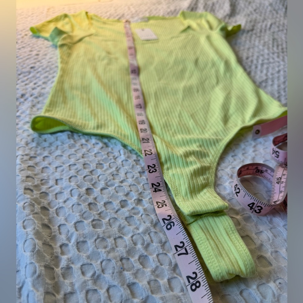 Elodie Light Green Ribbed Top - Picture 8 of 10
